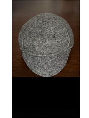 GAP WOOL CAP Water Resistant Semi Structured Brim Crown HAT HEADCOVER Gray EUC